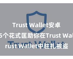 Trust Wallet安卓下载教程 5个花式匡助你在Trust Wallet中驻扎被盗